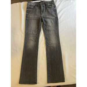 WHBM Woman’s Midrise Boot Cut Black / Gray Light Wash Jeans Size 4 29x32 EUC